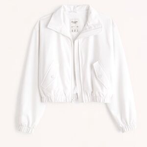 Abercrombie & Fitch White Traveler Bomber Jacket